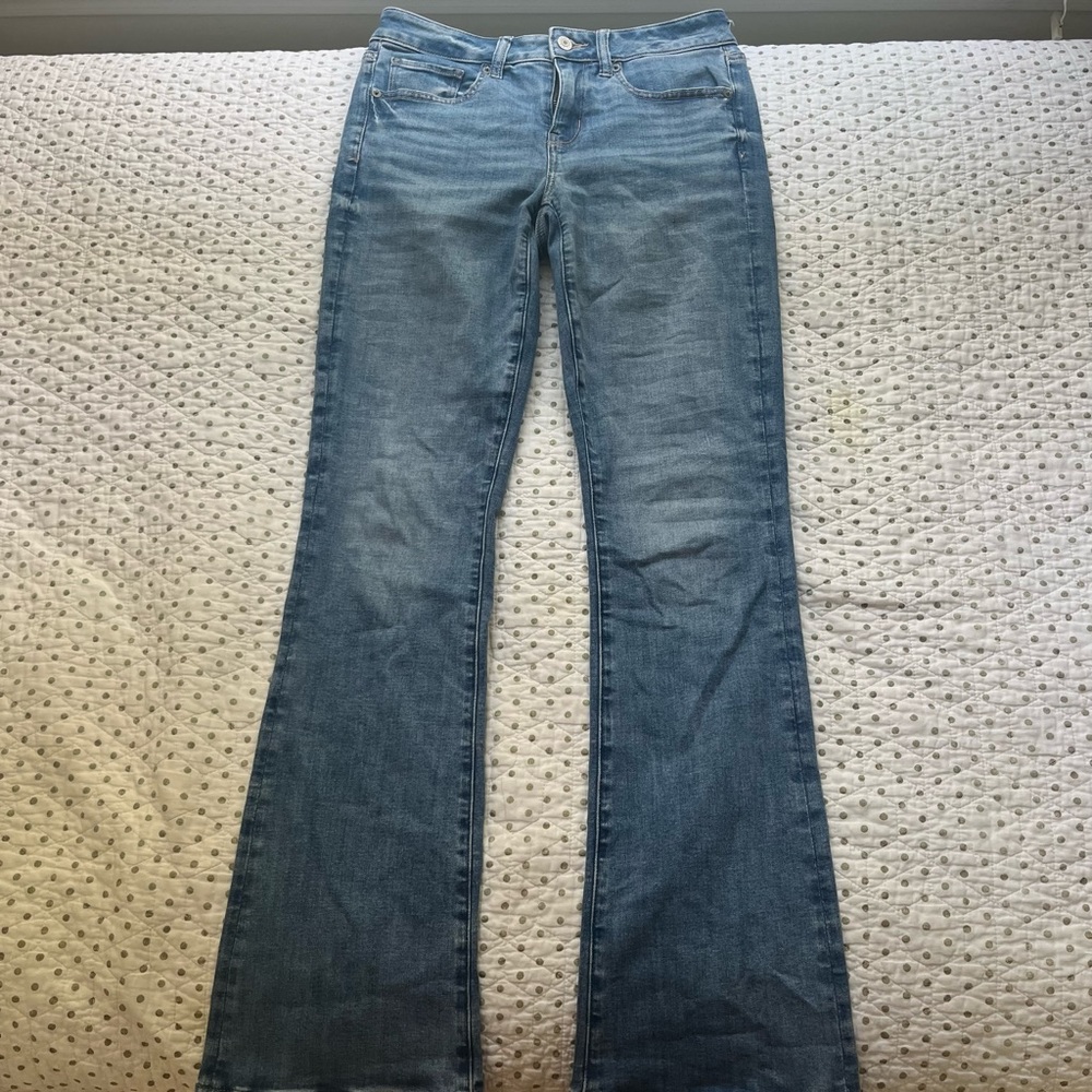 American Eagle low rise flare jeans